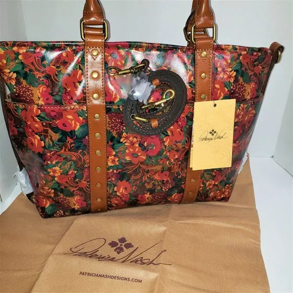 NWT Patricia Nash Leather Rustic Nature Collection Handbag Tote - Picture 5 of 14